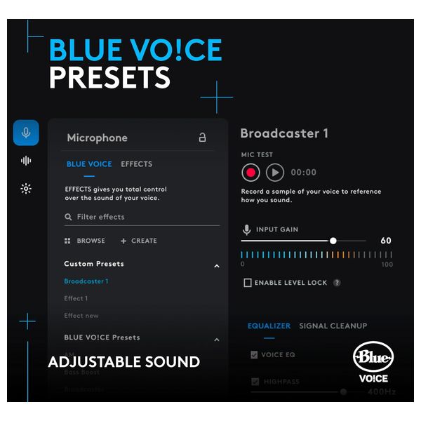 ميكروفون لوجيتك  للألعاب - تقنية LIGHTSYNC RGB - اسود