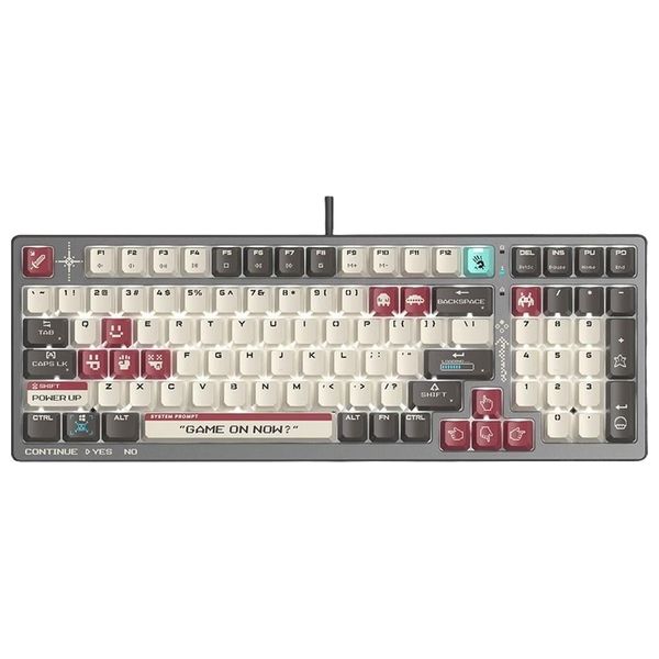 كيبورد ميكانيكي للألعاب سلكي بلودي S98 - إضاءة خلفية 10 تأثيرات - 1.8 متر