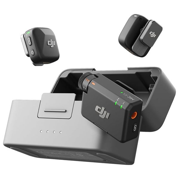  DJI Mic Mini Wireless Microphone System - Weight 10g - Battery life up to 48 hours - Range 400m - Charging Case 