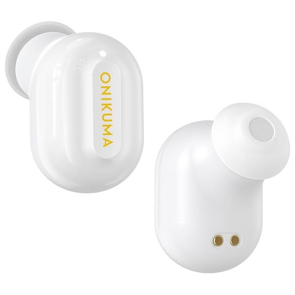 ONIKUMA Gaming In-Ear Headphones - Bluetooth 5.3 - ENC Microphone - 25 Hour Playtime - Gaming Mode - White