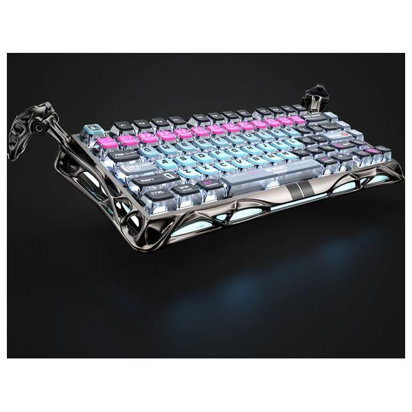 GravaStar Mercury V75 Pro - Cyberpunk mechanical gaming keyboard - Fully customizable per-key actuation points - Dual-zone RGB lighting - Black