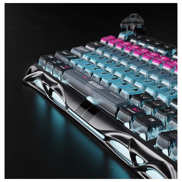 GravaStar Mercury V75 Pro - Cyberpunk mechanical gaming keyboard - Fully customizable per-key actuation points - Dual-zone RGB lighting - Black
