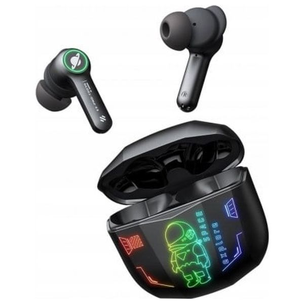  سماعات أذن لاسلكية للألعاب اونيكوما T36 RGB - بلوتوث 5.0، اقتران سريع واتصال لاسلكي مستقر - علبة شحن RGB - أسود 