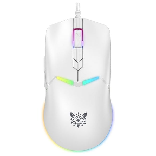  ONIKUMA CW929 Gaming Mouse - Wired - 1.6m - RGB Lighting - 7 Programmable Buttons - White 