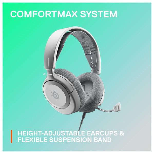  سماعة سلكية حول الأذن ستيل سيريس - Arctis Nova 1 - تقليل الضوضاء - ابيض 