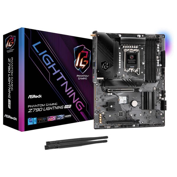  لوحة أم آس روك فانتوم جيمينغ Z790 لايتنينغ واي فاي - DDR5 - PCIe 5.0 - دعم معالجات إنتل الحديثة - واي فاي 6E - صوت عالي الجودة 