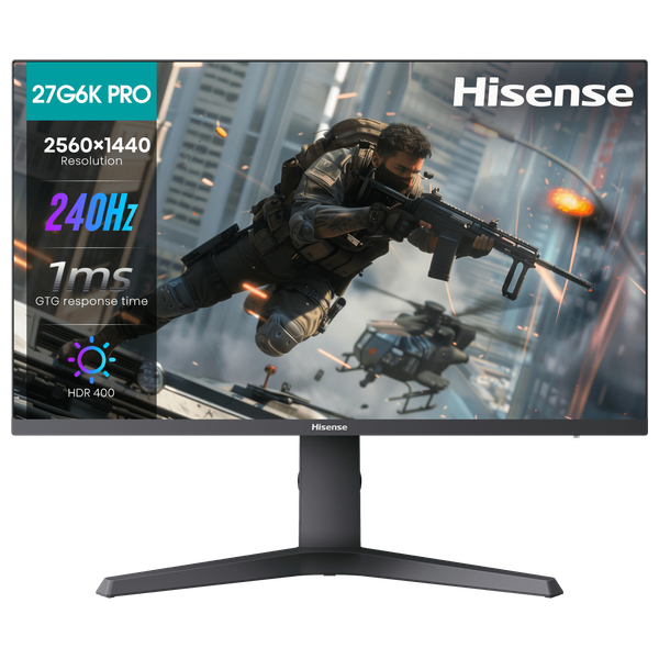  Hisense 27G6K-PRO 27-inch - Gaming Monitor - 1ms Response Time - 240Hz - QHD 