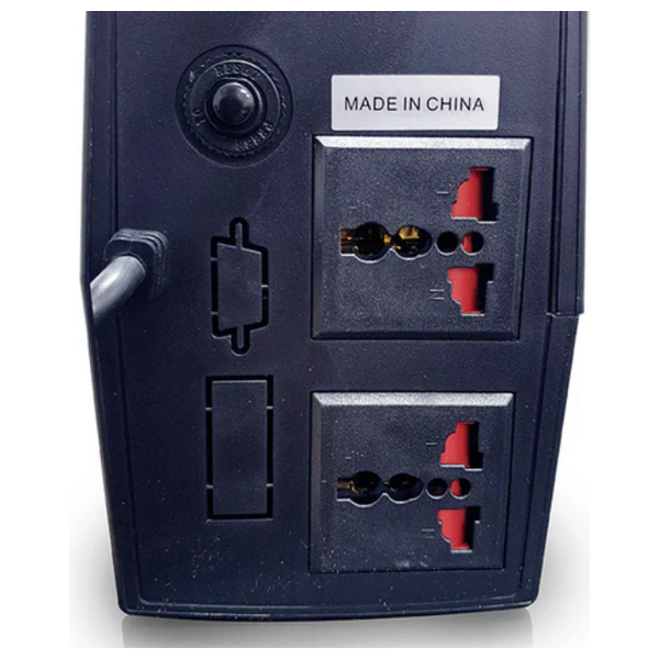 Maxima 850VA UPS - Linear Reactive Protection - AVR Voltage Stabilization - 12V/9Ah Battery - Auto Restart - Black