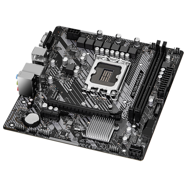  لوحة أم آس روك - H610M-HVS/M.2 R2.0 - دعم معالجات إنتل الجيل 12/13/14 - DDR4 - مدمج HDMI وD-Sub 