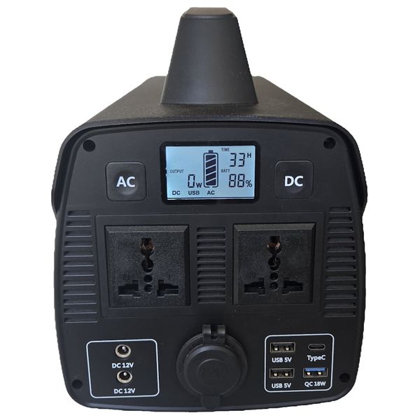 محطة طاقة محمولة بروستار - 500 واط - بطارية ليثيوم - اسود