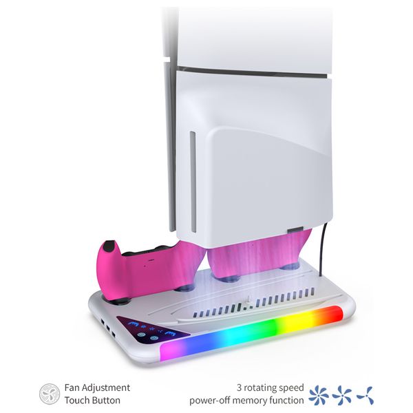 Dobe TP5-3537B - Multifunctional Cooling & Charging Stand - For PS5 Controllers - White