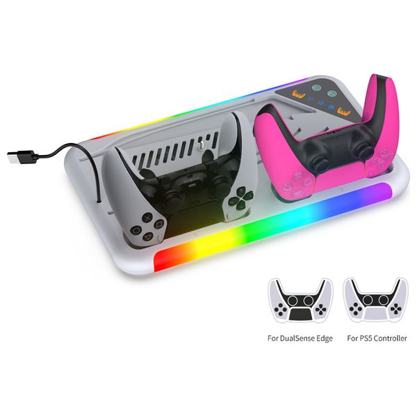 Dobe TP5-3537B - Multifunctional Cooling & Charging Stand - For PS5 Controllers - White
