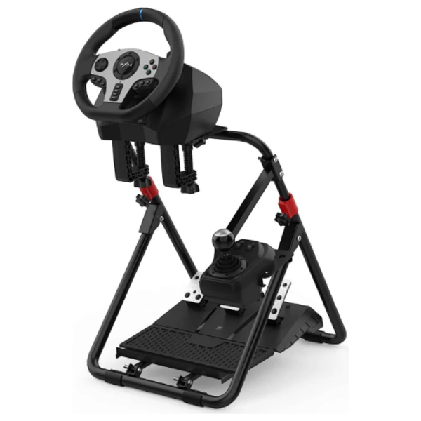  PXN - PXN-A9 - Durable and Adjustable Steering Wheel Stand - Compatible with PC and Popular Racing Wheels - Black 