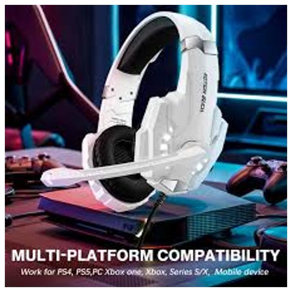  KOTION EACH G9000PRO - Wired Headphone Over Ear - RGB - White 