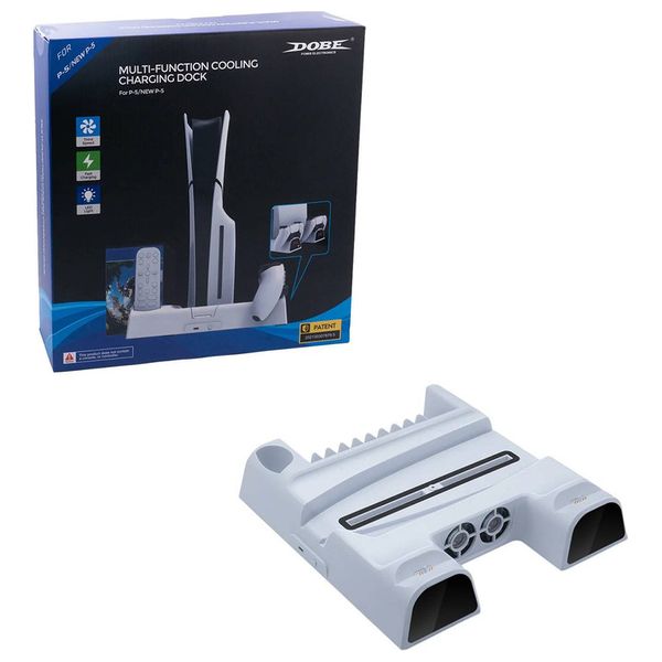 Dobe TP5-3532 - Multifunctional Cooling & Charging Stand - For PS5/Slim/Pro - White