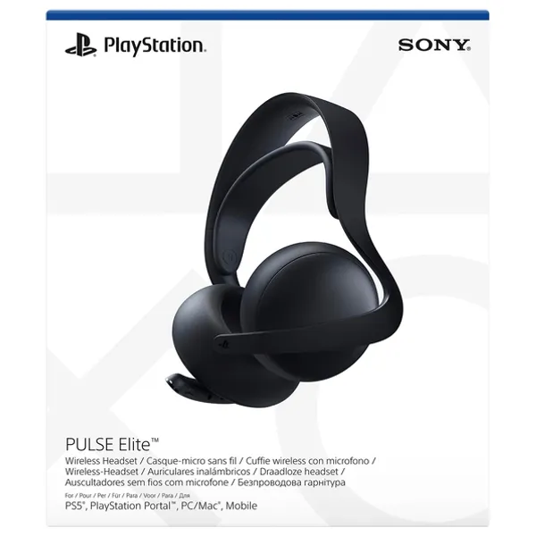 Sony Pulse Elite - Bluetooth Headphone Over Ear - Up to 30 hours - Retractable Microphone - Black
