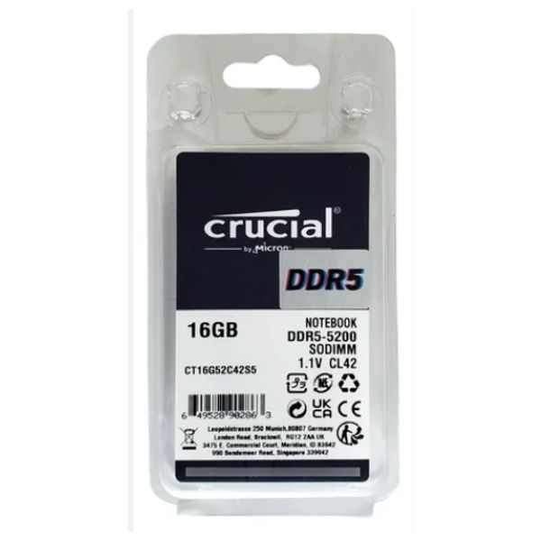  Crucial DDR5 16GB RAM - High Performance Memory for Laptops & Portable Devices - Black 