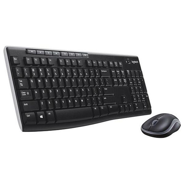 Logitech MK270 – Wireless Keyboard & Mouse Combo – Full-Size Keyboard, Compact Mouse - Black