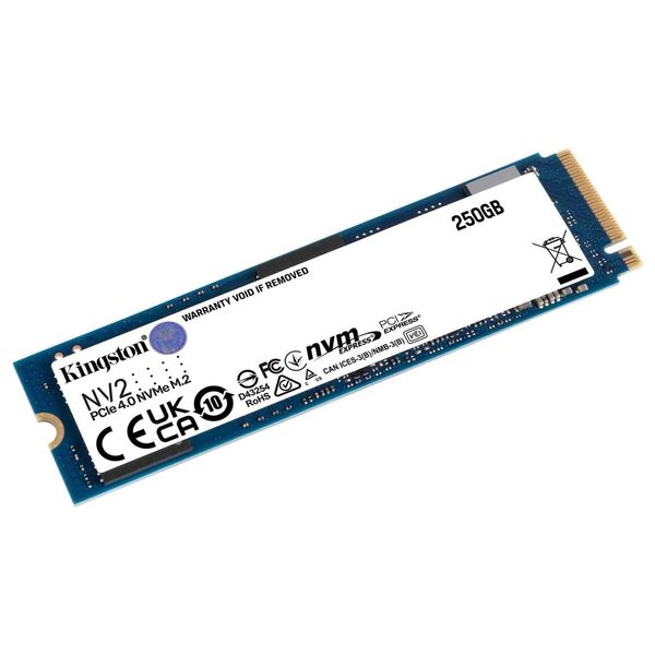  وحدة تخزين داخلية كينغستون - NV2 - سعة 250 جيجابايت M.2 2280 NVMe PCIe - أسود 
