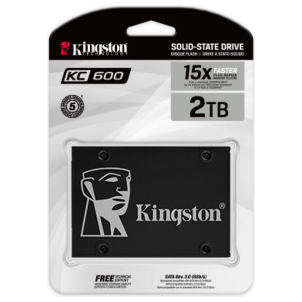  Kingston SKC600 - Internal SSD Hard Drive - 2TB - 2.5 inch - Black 