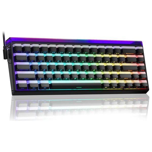 AULA Hero 68 HE  - Wired gaming keyboard - RGB backlit lighting effects - Durable side-printed PBT keycaps - Black