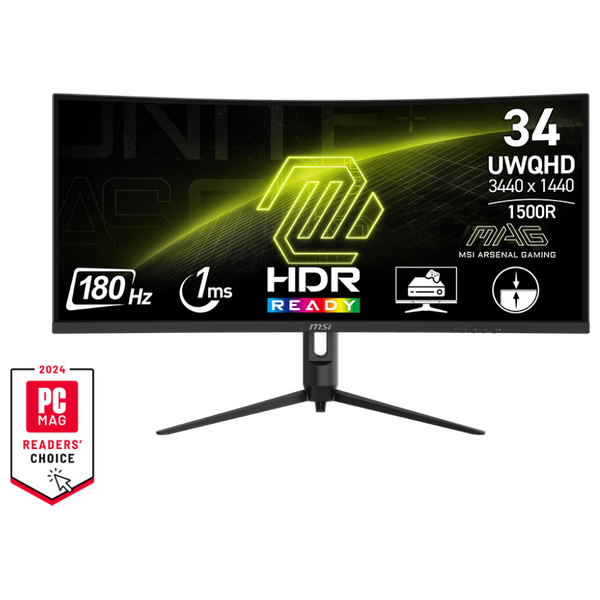  MSI 34-Inch MAG 342CQR E2 - Curved monitor - 180Hz - 1ms Response Time - UWQHD 
