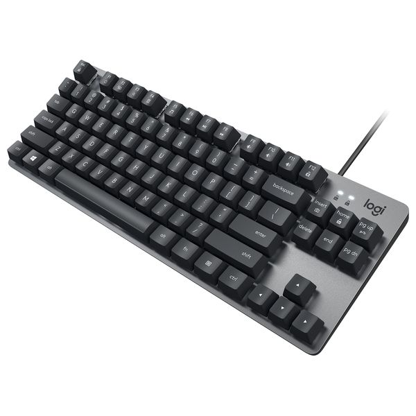  Logitech K835 TKL Wired Mechanical Keyboard - Aluminum Housing - Red Switches - German QWERTZ Layout - Gray 