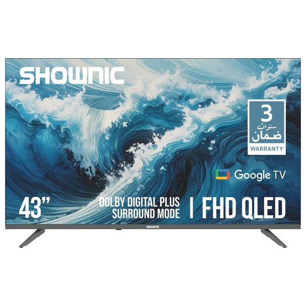  SHOWNIC TS-43AFHGDA - 43 Inch - FHD - QLED - 60 Hz - Google TV - Black 