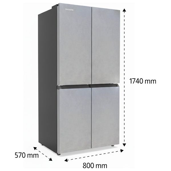  Shownic RF-DFF5601S - Four Doors Refrigerator - 14 ft - Glass 