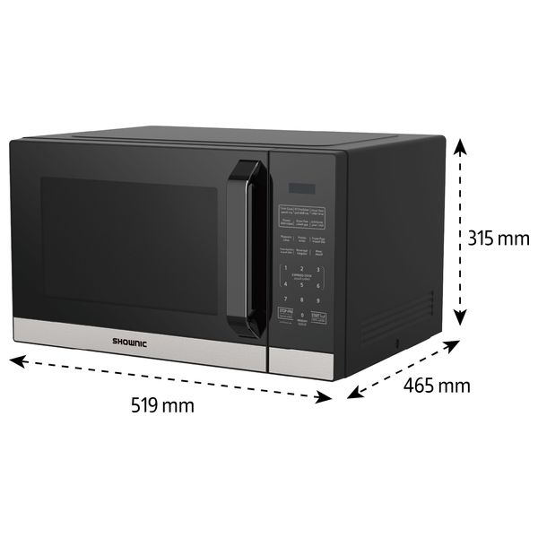  Shownic OM-FSD138GB - 38L - Microwave With Grill - Black 