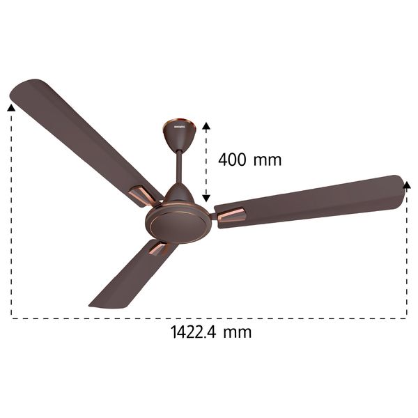  مروحة شونك سقفية - 56 انج - 3 قطع - CFI-56H50EM - بني 