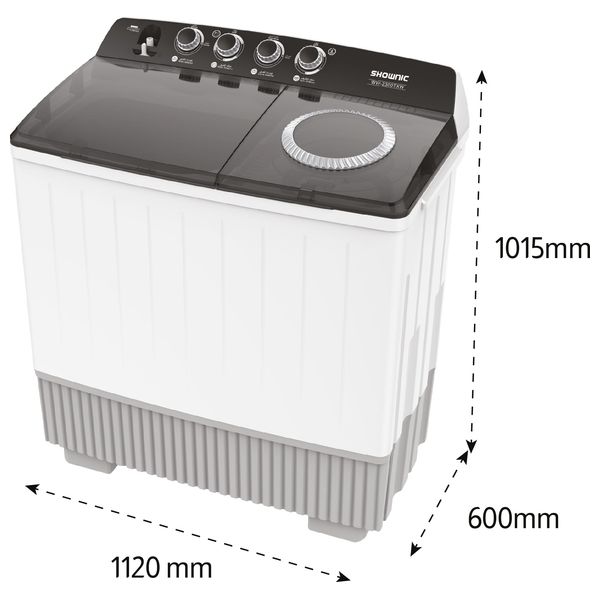  Shownic WM-TT231W - Twin Tub Washing Machine - 20 KG - White 