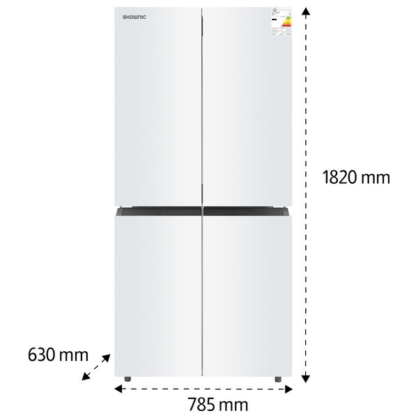  Shownic RF-DFF5601W - 4 Doors Refrigerator - 14 ft - 406 L - White 
