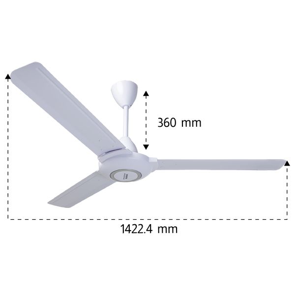  Shownic CFM-56KH50S- Ceiling Fan - 56 Inch - 3 Pieces - White 