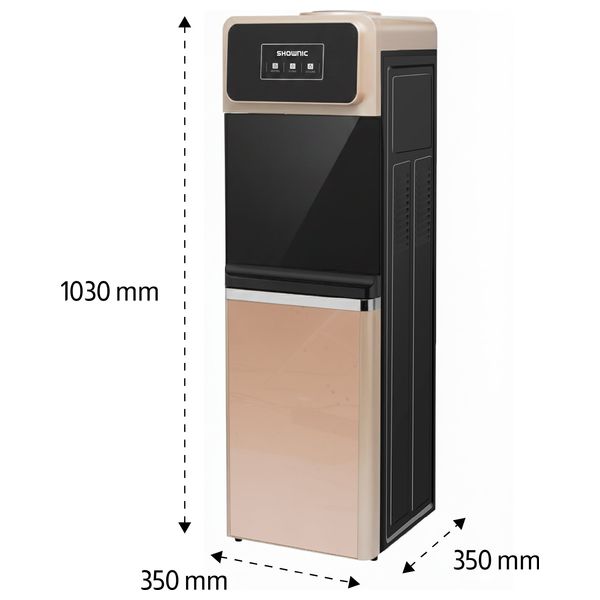  Shownic YT-R388BG - Water Dispenser With Refrigerator - Gold 