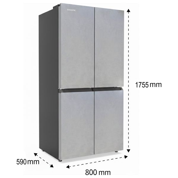 ثلاجة 4 أبواب شونك  - 14 قدم - RF-DFF5601S - زجاجي 