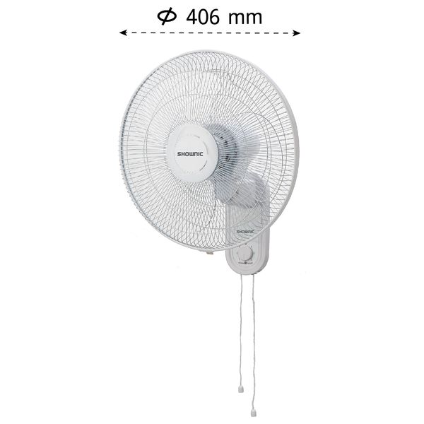  Shonk FE-W16CNW - Wall Fan - 16 Inch - 3 Speeds - Copper Motor - White 