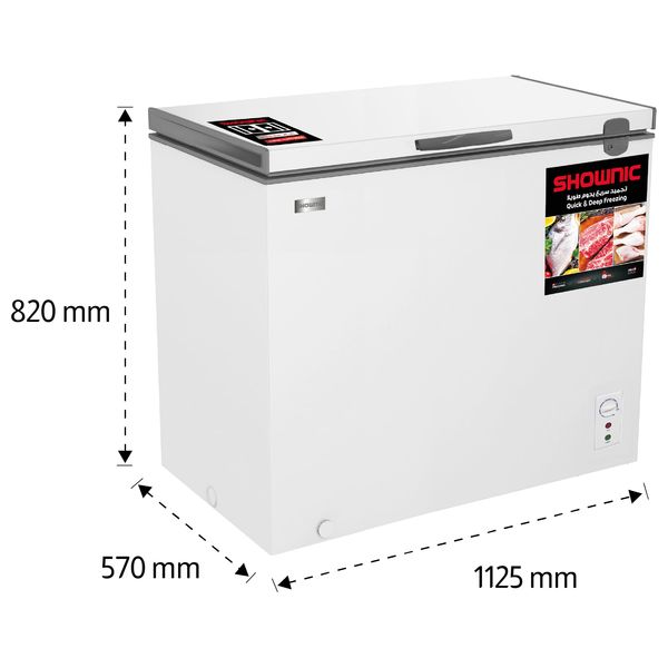  Shownic FC-390AW - Chest Freezer - 291L - 10Ft - White 
