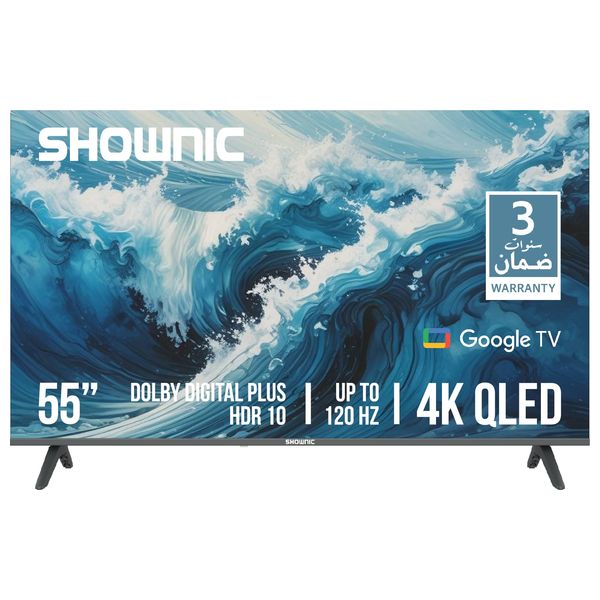  شاشة شونك 55 انج  - كوكل تي في - 4K - QLED - هيرتز 120 - TS 55AUHGQ - اسود 