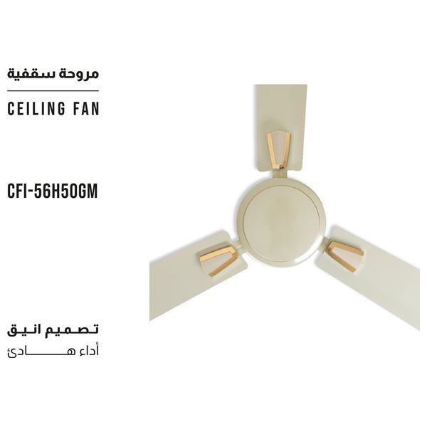  Shownic CFI-56H50GM - Ceiling Fan - 3 Pieces - 56 Inch - Gold 