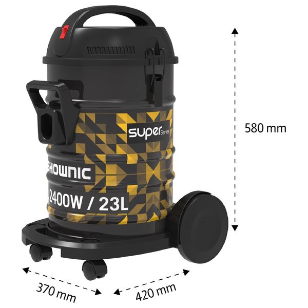  مكنسة شونك اسطوانية - 23 لتر - 2400 واط  - VB-23M24RCB - أسود 