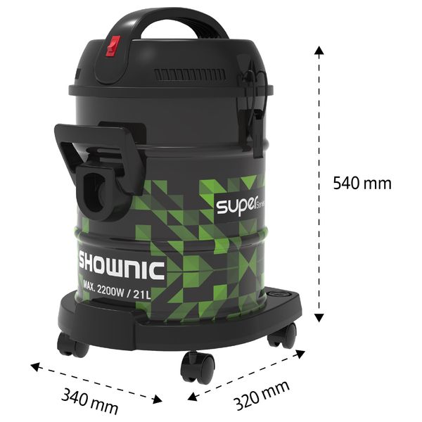  مكنسة شونك اسطوانية - 21 لتر - 2200 واط - VB-21M22RCB - أسود 