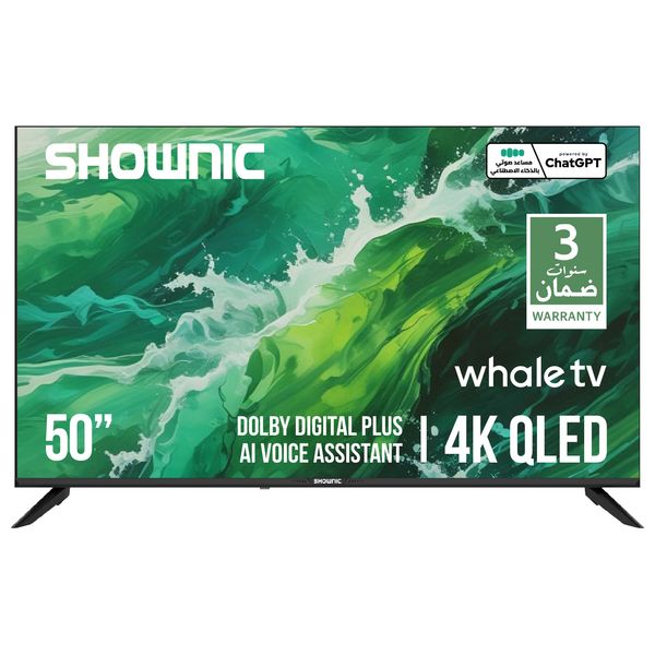  شاشة شونك - 50 انج - 4K - QLED - دولبي ديجيتال بلس - ويل 3 - TS-50AUHWQ - اسود 