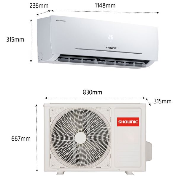  Shownic CSI-H24DW3TA - Wall Mounted Split AC - 2 Ton - White 