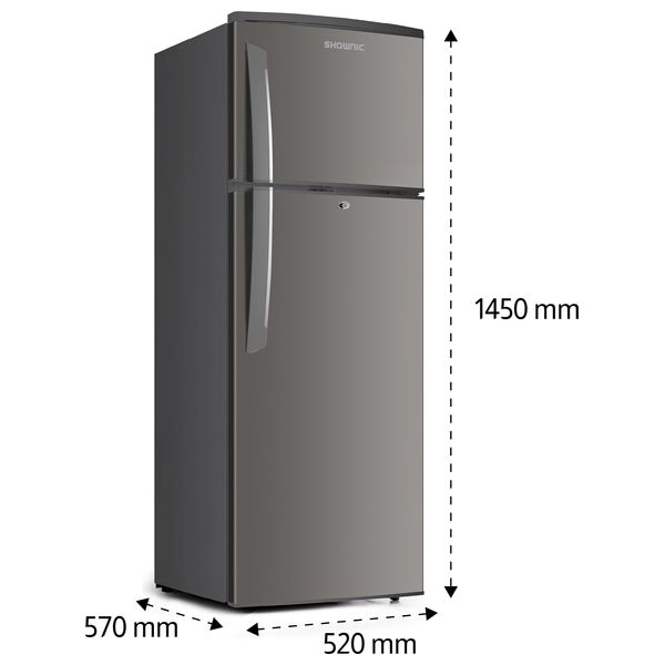  Shownic RF-DFT2701S - Conventional Refrigerator - 8 ft - Gray 