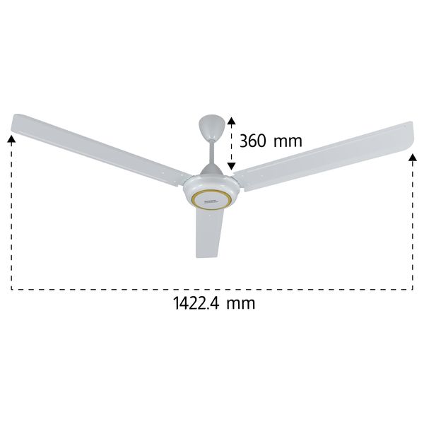  Shownic CFM-56KK40G - Ceiling Fan - 56 Inch - 3 Pieces - White 