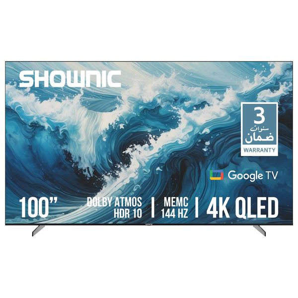 شاشة شونك 100 انج فئة TS 100AUHGQ - كوكل تي في - 4K - QLED - هيرتز 144 