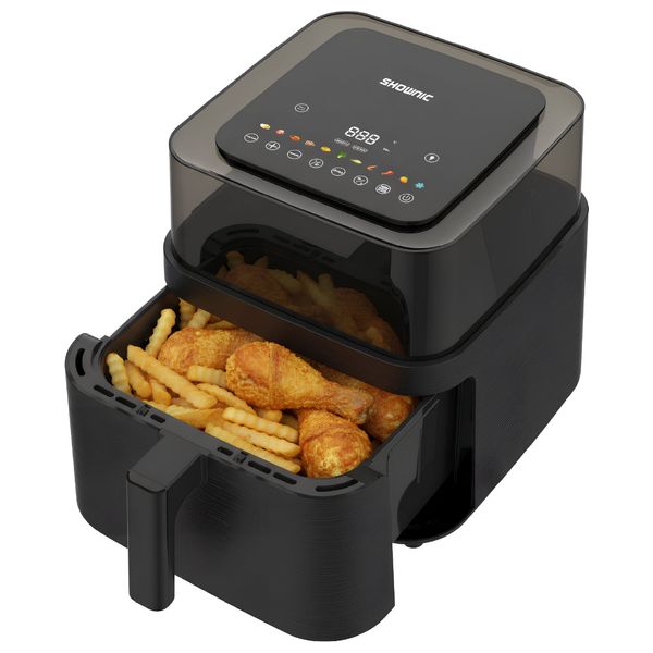  قلاية هوائية شونك - 10 لتر - AF-D100LW3 - اسود 