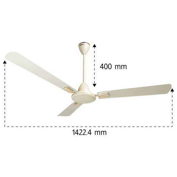  Shownic CFI-56H50GM - Ceiling Fan - 3 Pieces - 56 Inch - Gold 