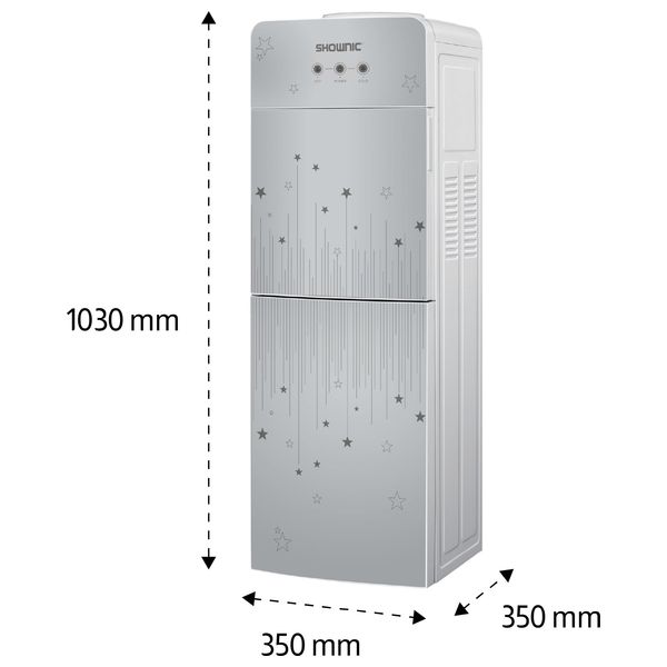  Shownic YT-R378SG - Water Dispenser With Refrigerator - Silver 